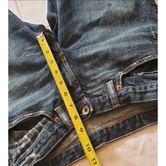 X2 Denim Laboratory Jeans Womens Size 6 Short Flare With Distressed Denim Look - Picture 6 of 11